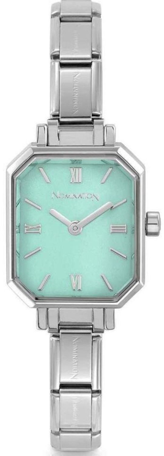 Elegancki zegarek damski Nomination Composable 076037032 z turkusową tarczą i bransoletą Composable Classic. Wymienne ogniwa, mechanizm kwarcowy Miyota, wodoszczelność 3ATM.1.jpg